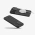 ACS06599 - iPhone 15 Pro Max Case Optik Armor (MagFit) in black showing the back with lens slot open